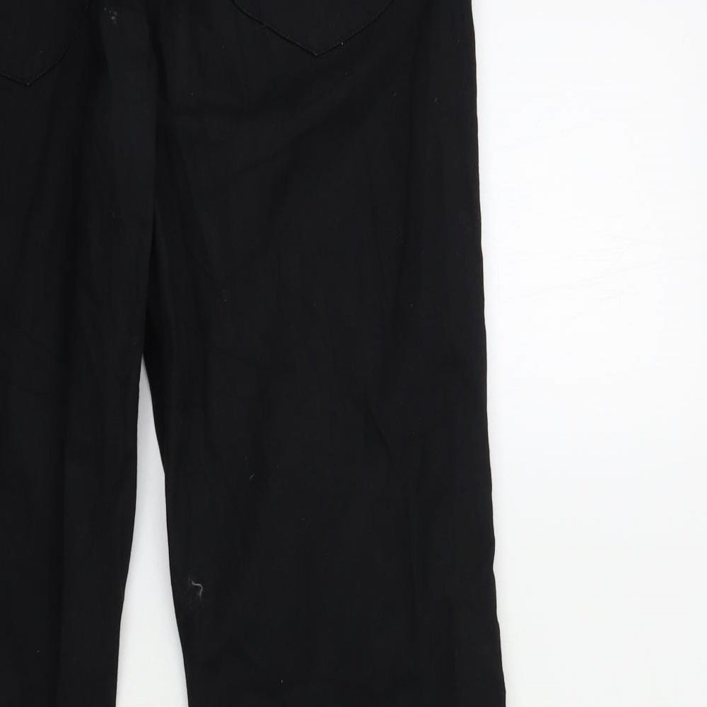 Preworn Womens Black  Denim Bootcut Jeans Size 38 in L28 in