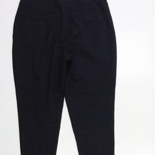 F&F Womens Blue Check  Trousers  Size 12 L27 in