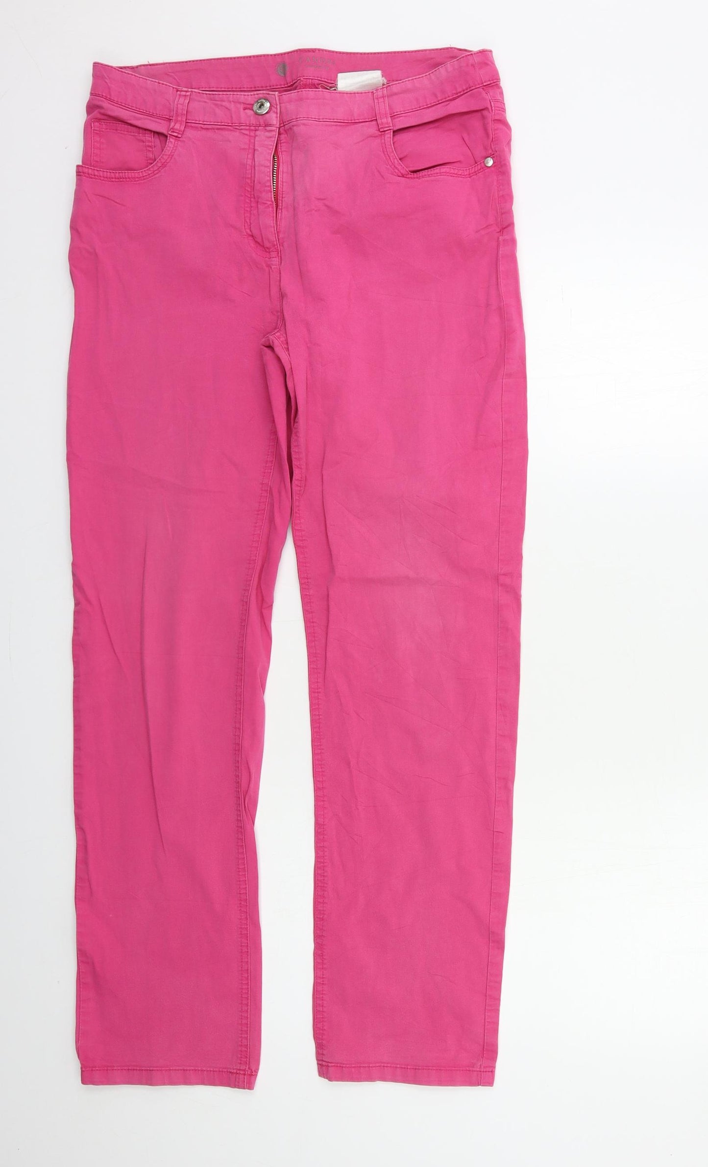 CANDA Womens Pink  Denim Trousers  Size 32 in L30 in