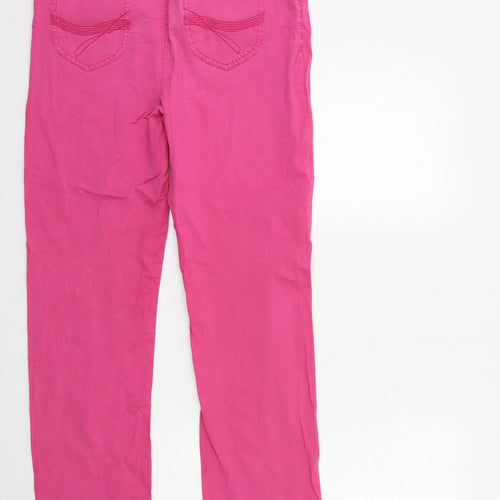CANDA Womens Pink  Denim Trousers  Size 32 in L30 in