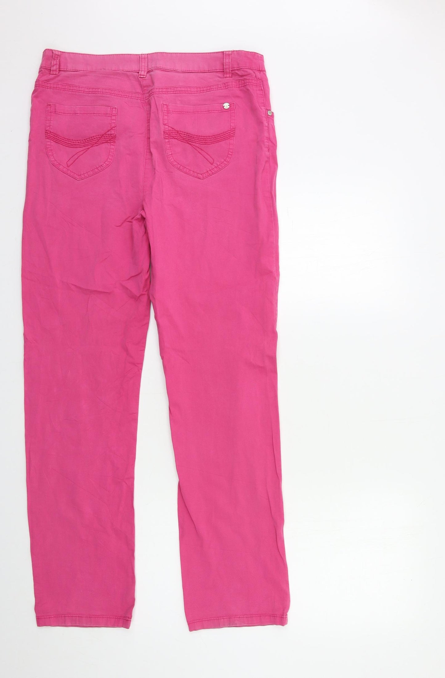 CANDA Womens Pink  Denim Trousers  Size 32 in L30 in