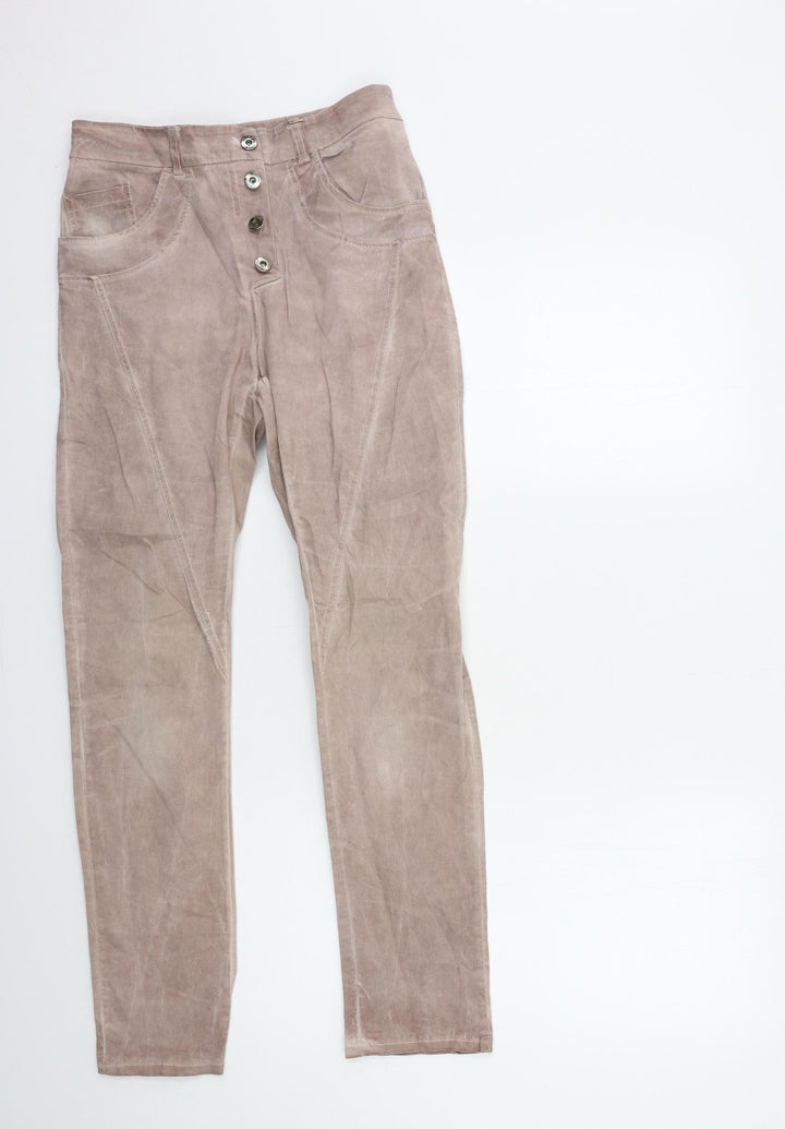 Preworn Womens Pink  Denim Skinny Jeans Size 26 in L29 in