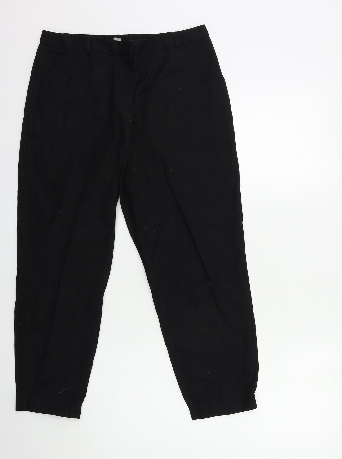ASOS Womens Black   Cropped Trousers Size 10 L25 in