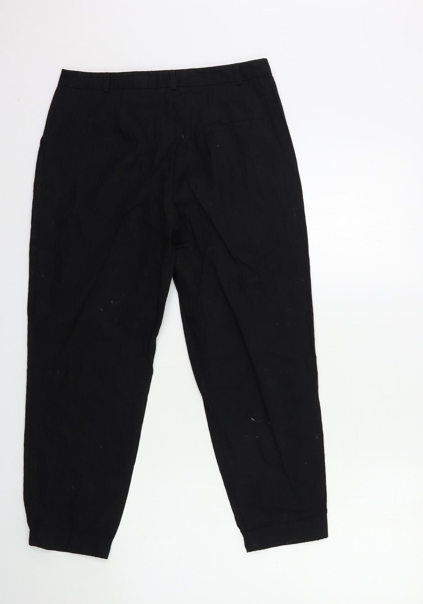 ASOS Womens Black   Cropped Trousers Size 10 L25 in