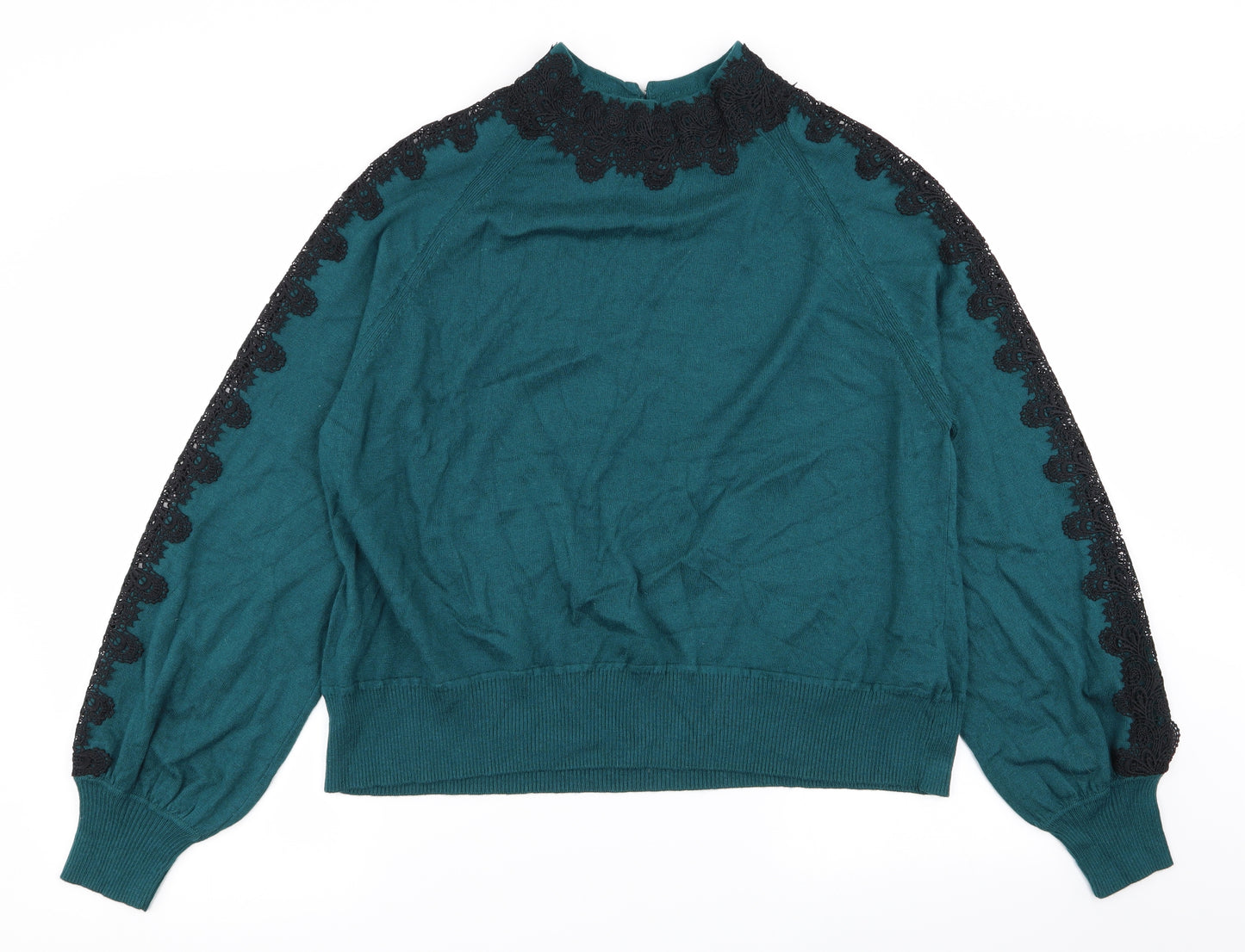 Per Una Womens Green Floral  Pullover Jumper Size 20