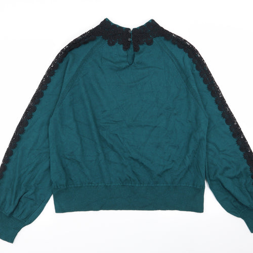 Per Una Womens Green Floral  Pullover Jumper Size 20