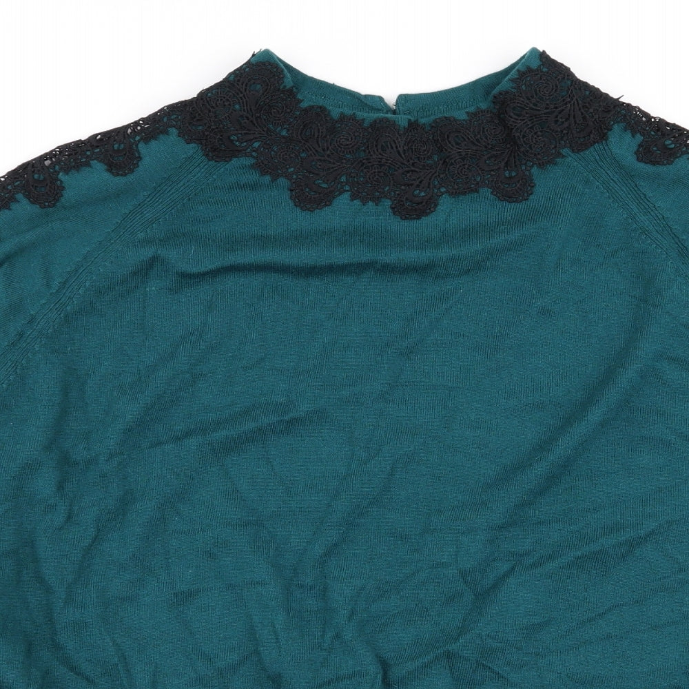 Per Una Womens Green Floral  Pullover Jumper Size 20