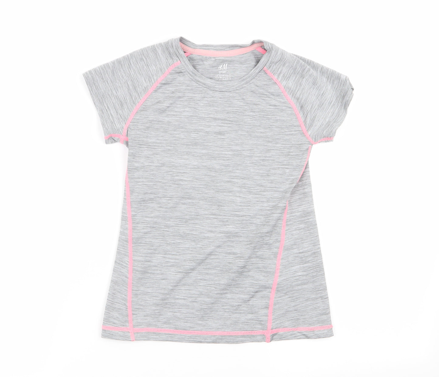 H&M Girls Grey   Basic T-Shirt Size 7-8 Years