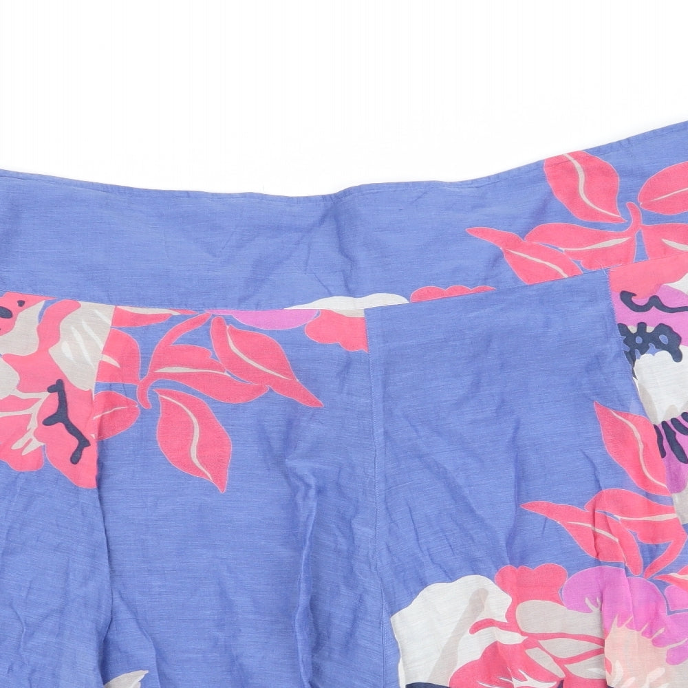 Monsoon Womens Blue Floral  Flare Skirt Size 22