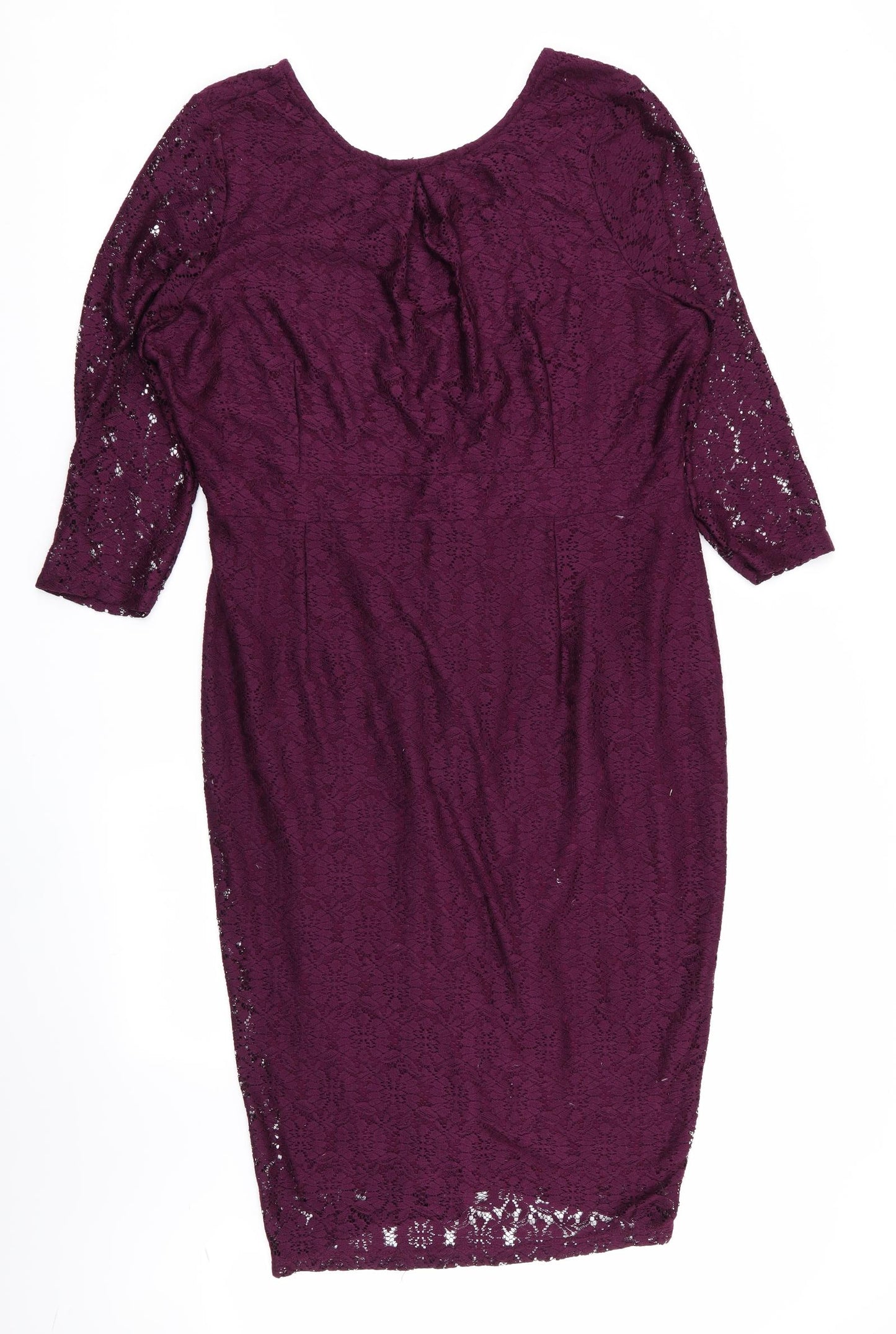 Dorothy Perkins Womens Purple Floral  A-Line  Size 20