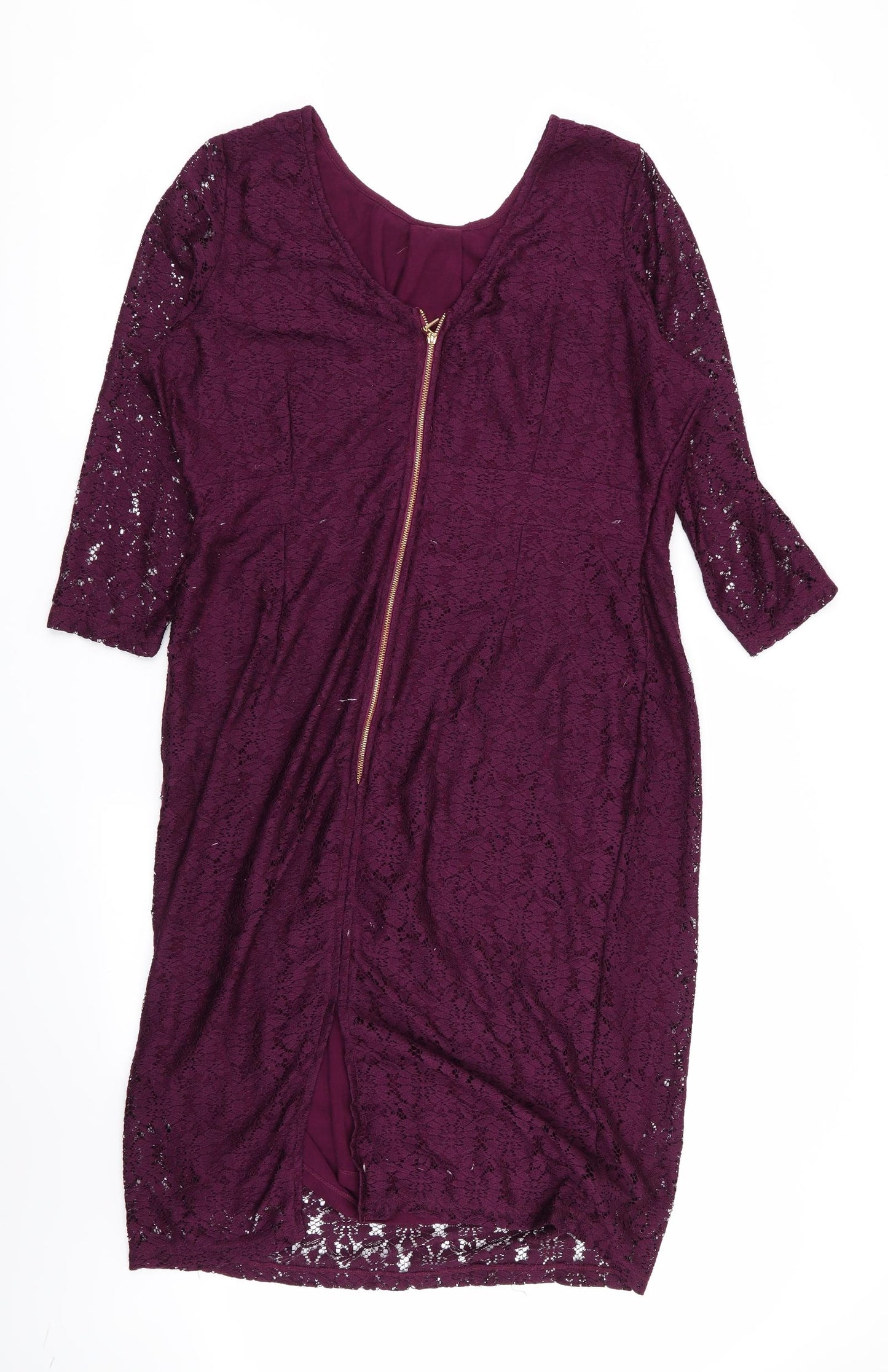 Dorothy Perkins Womens Purple Floral  A-Line  Size 20