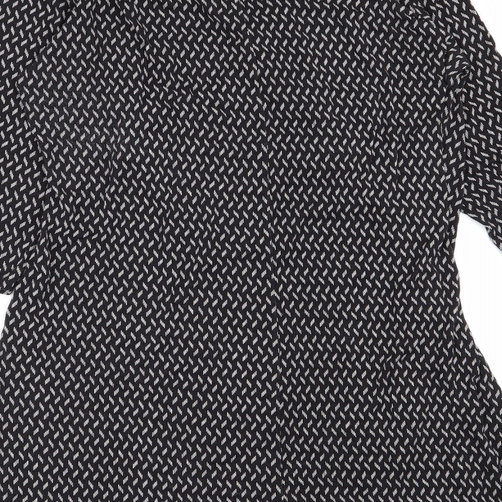 redoute Womens Black Geometric  Fit & Flare  Size 18