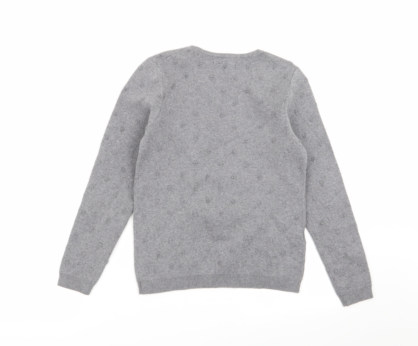 Mango Womens Grey Polka Dot  Pullover Jumper Size S