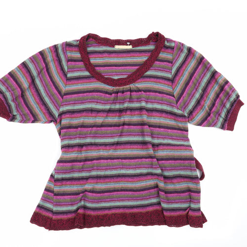 evie Womens Multicoloured Striped  Pullover Jumper Size 14