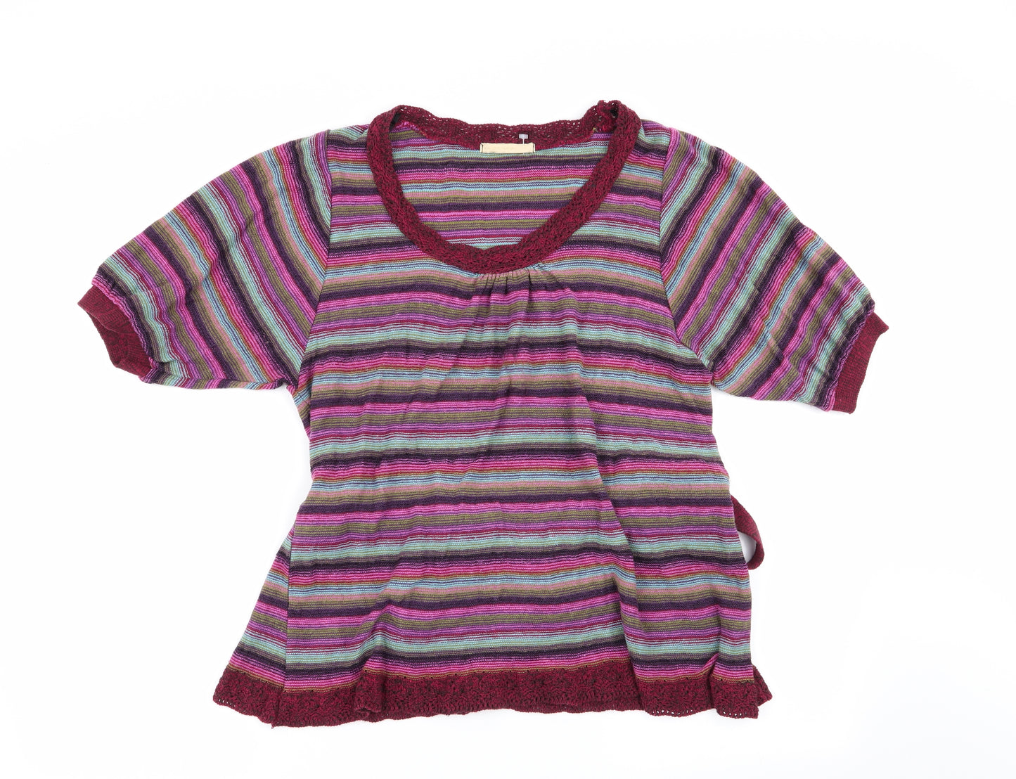 evie Womens Multicoloured Striped  Pullover Jumper Size 14
