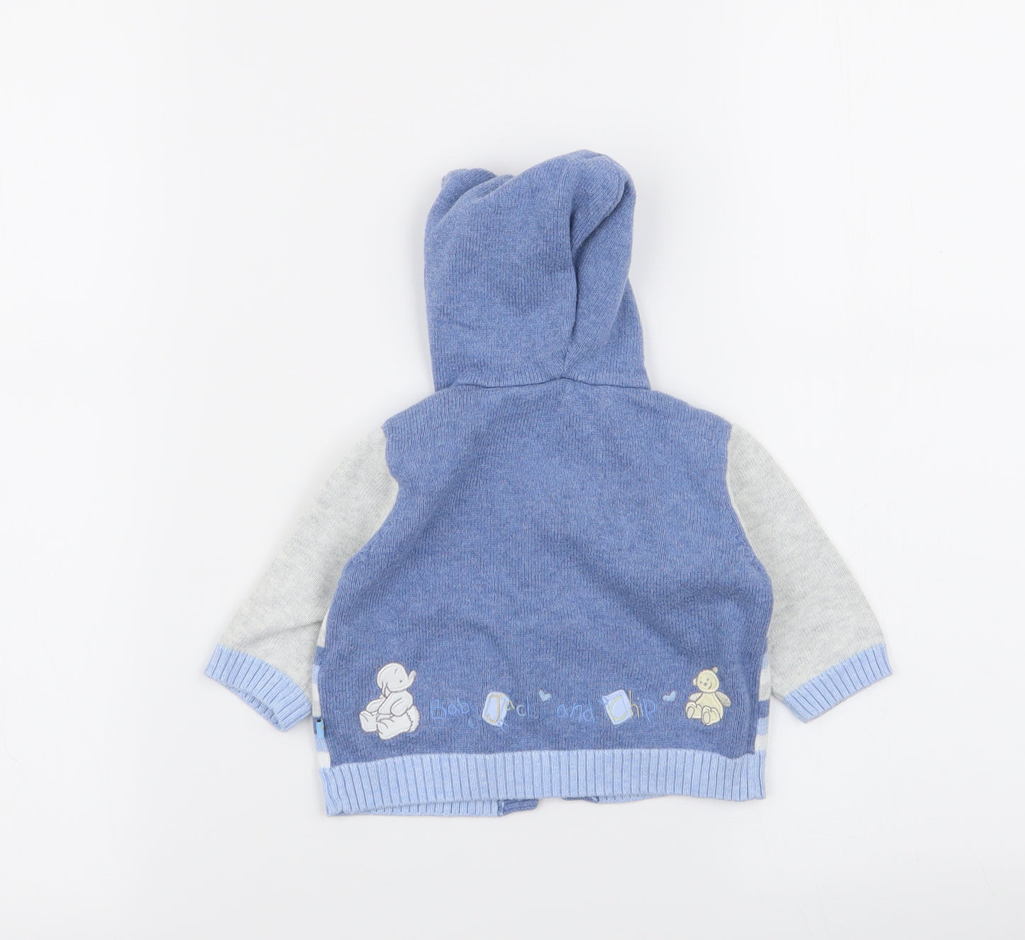 m Boys Multicoloured Striped  Cardigan Jumper Size 3-6 Months