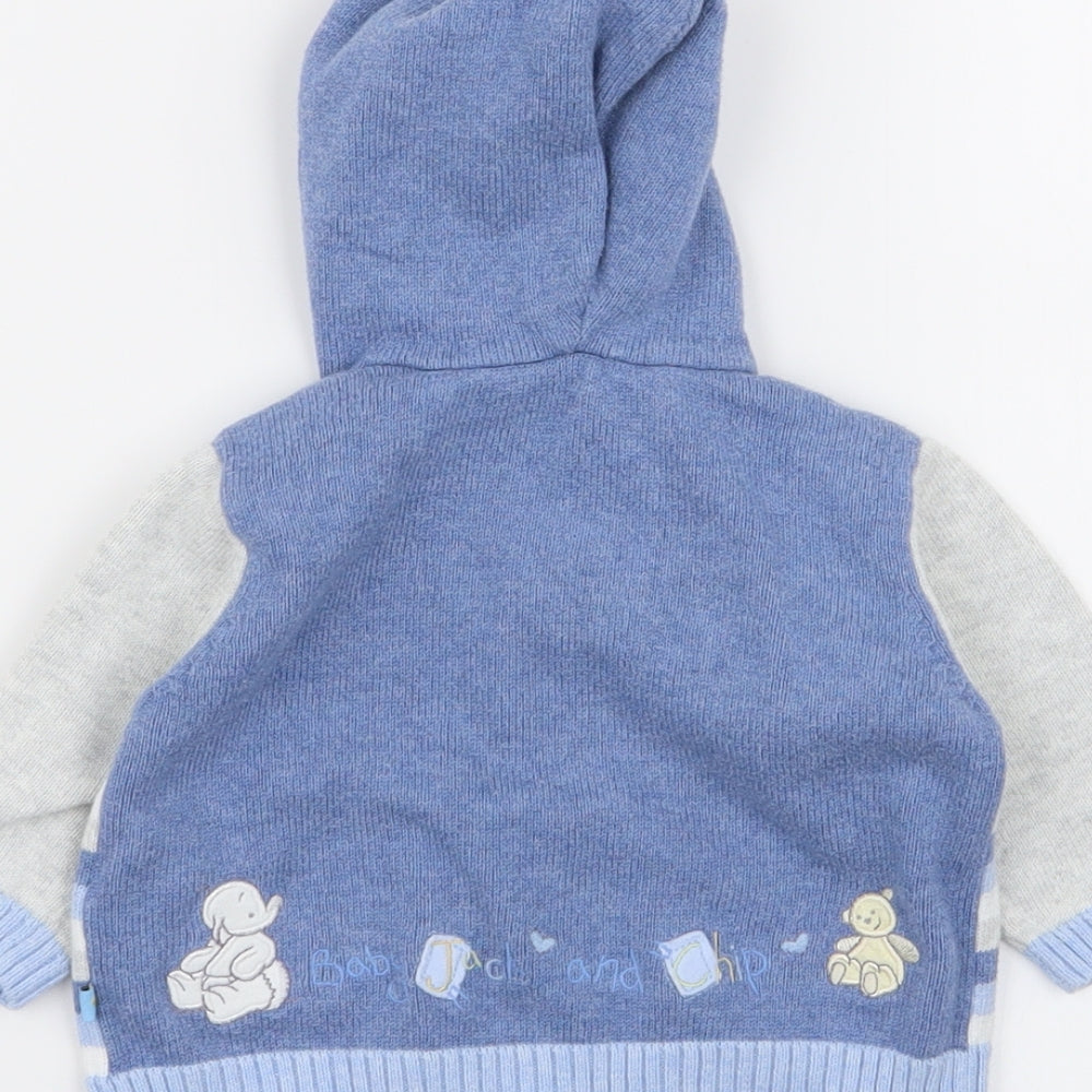 m Boys Multicoloured Striped  Cardigan Jumper Size 3-6 Months