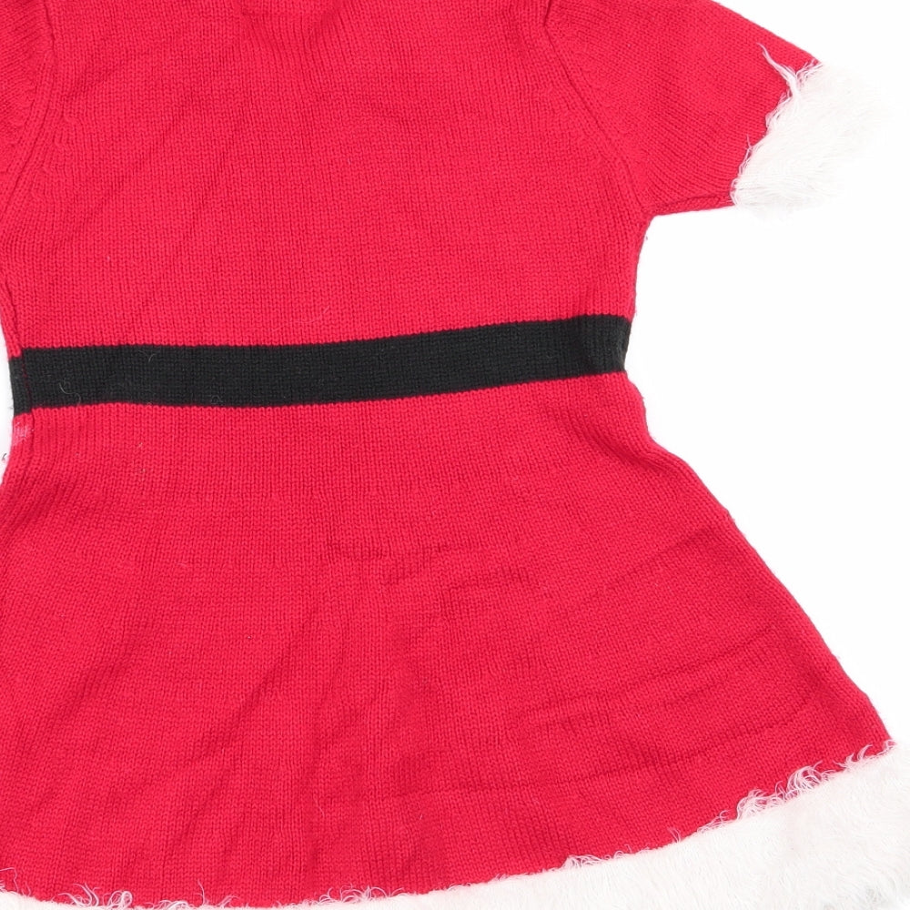 Primark Girls Red   Fit & Flare  Size 4-5 Years  - christmas