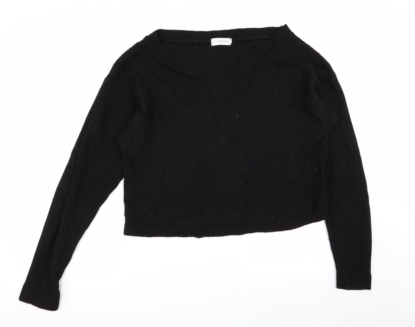 In the Style Womens Black   Pullover Jumper Size 14