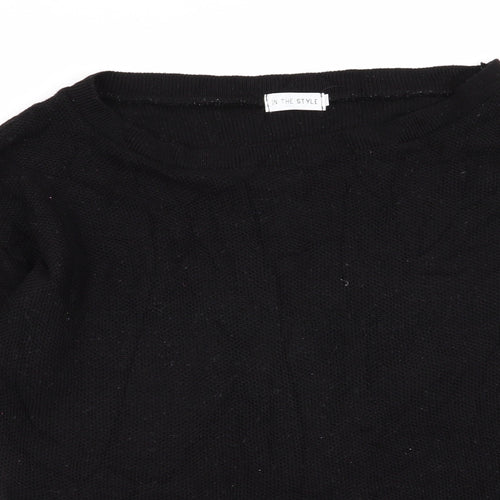In the Style Womens Black   Pullover Jumper Size 14