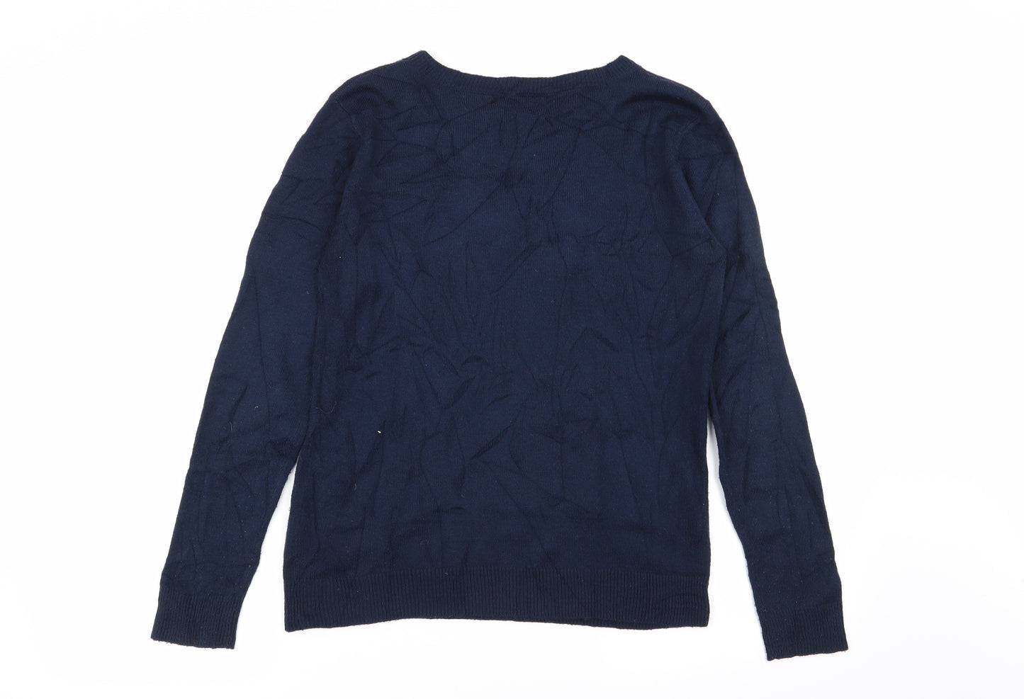 Primark Womens Blue Animal Print  Pullover Jumper Size 6  - CHRISMTAS
