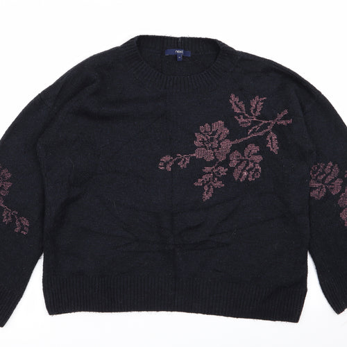 NEXT Womens Blue Floral  Pullover Jumper Size 14