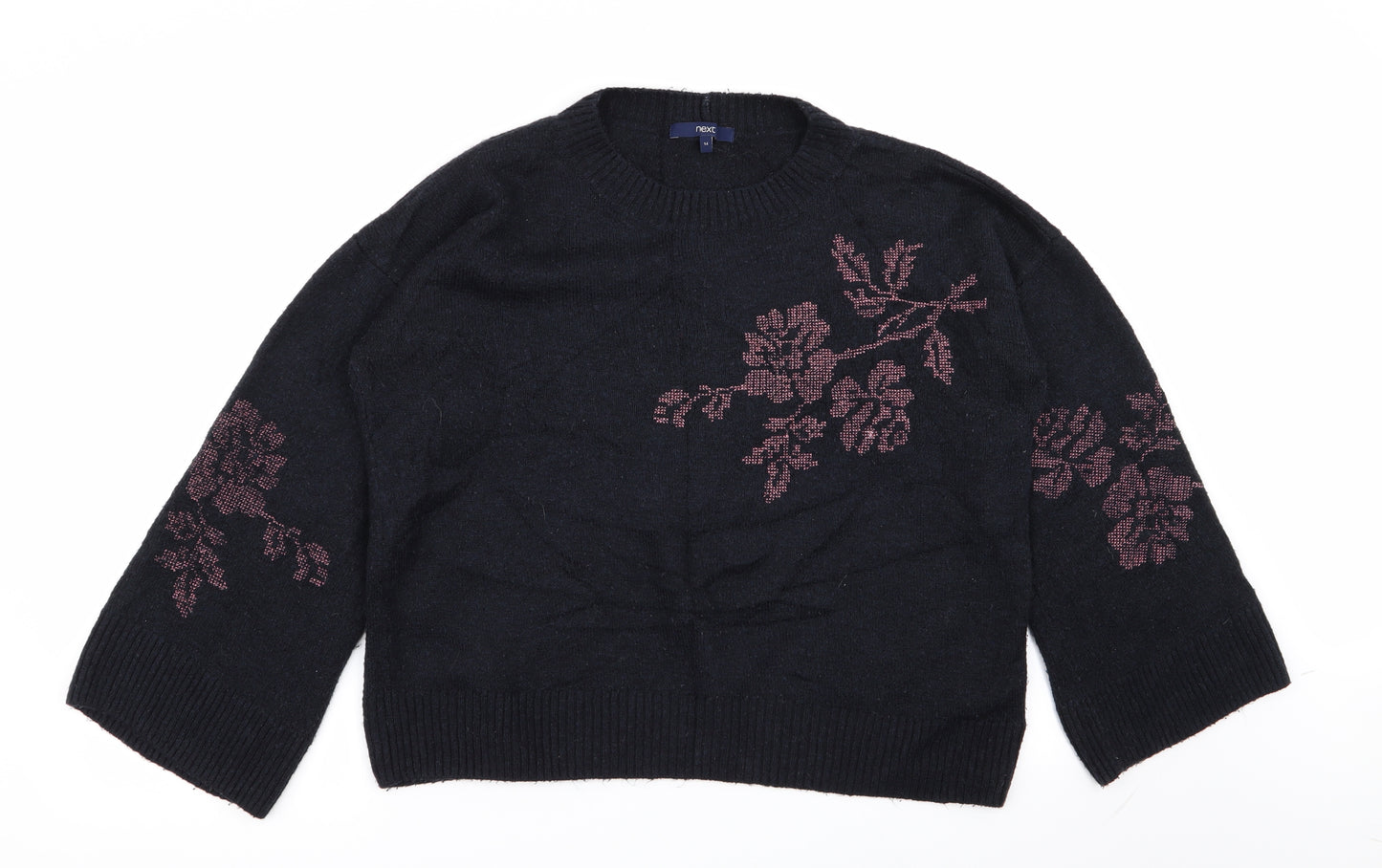 NEXT Womens Blue Floral  Pullover Jumper Size 14