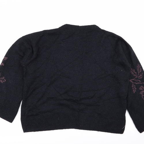 NEXT Womens Blue Floral  Pullover Jumper Size 14