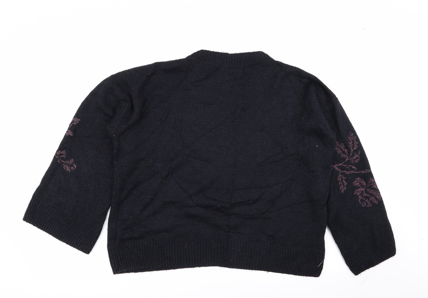 NEXT Womens Blue Floral  Pullover Jumper Size 14
