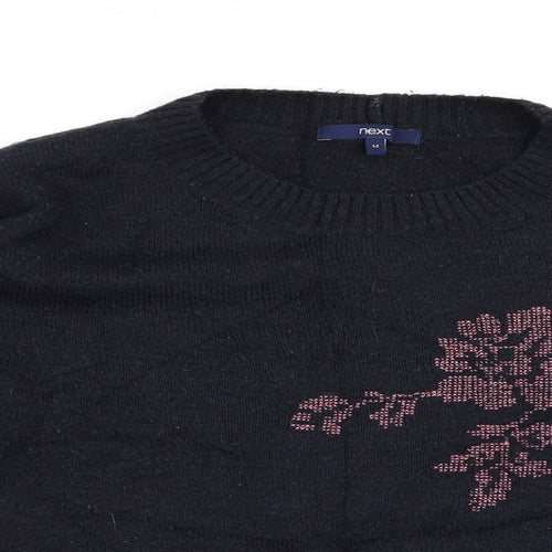 NEXT Womens Blue Floral  Pullover Jumper Size 14