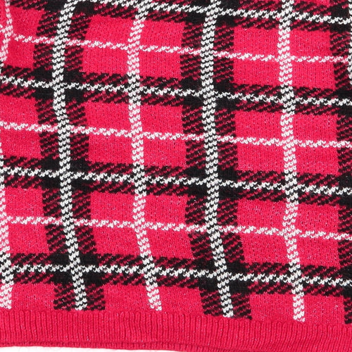 Papaya Womens Multicoloured Check  Pullover Jumper Size M