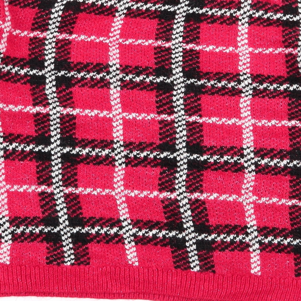 Papaya Womens Multicoloured Check  Pullover Jumper Size M