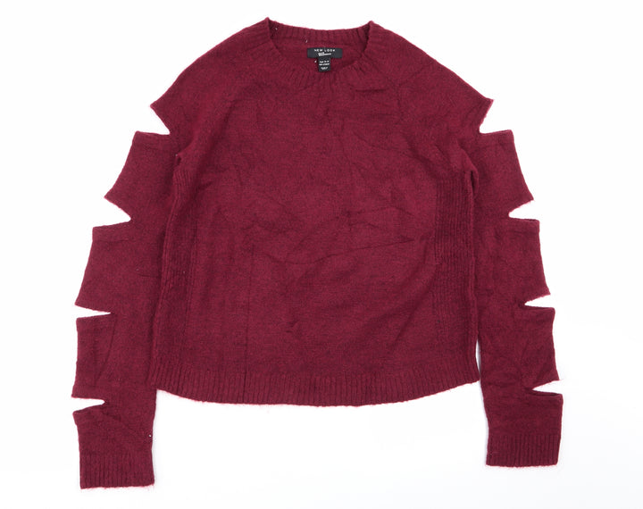 New Look Girls Red Pullover Jumper Size 14-15 Years