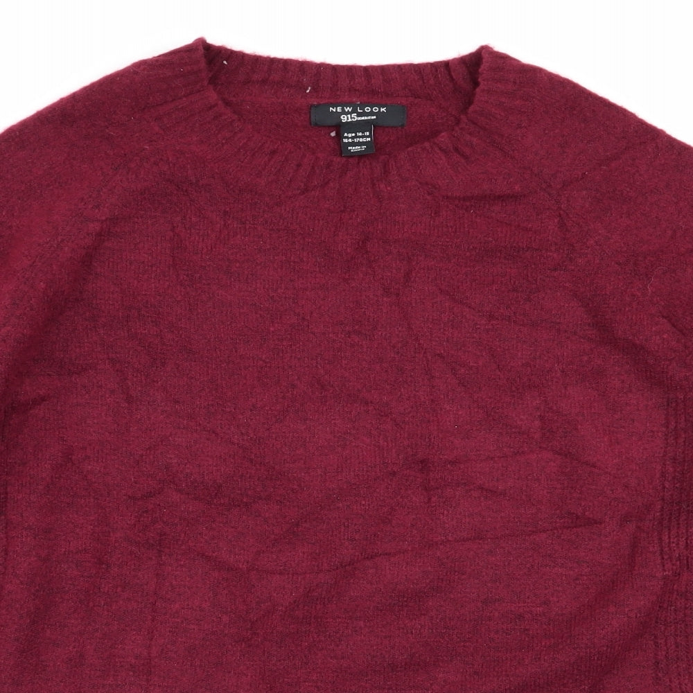 New Look Girls Red   Pullover Jumper Size 14-15 Years