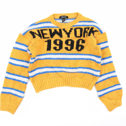 New Look Girls Multicoloured Striped  Pullover Jumper Size 12-13 Years