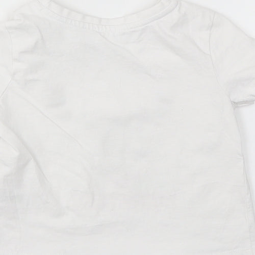 Matalan Girls White Animal Print  Basic T-Shirt Size 12-18 Months