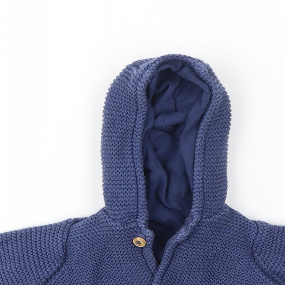 M&S Boys Blue   Basic Jacket Coatigan Size 3-6 Months