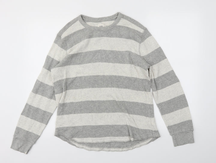 Gap Womens Multicoloured Striped Pullover Jumper Size L