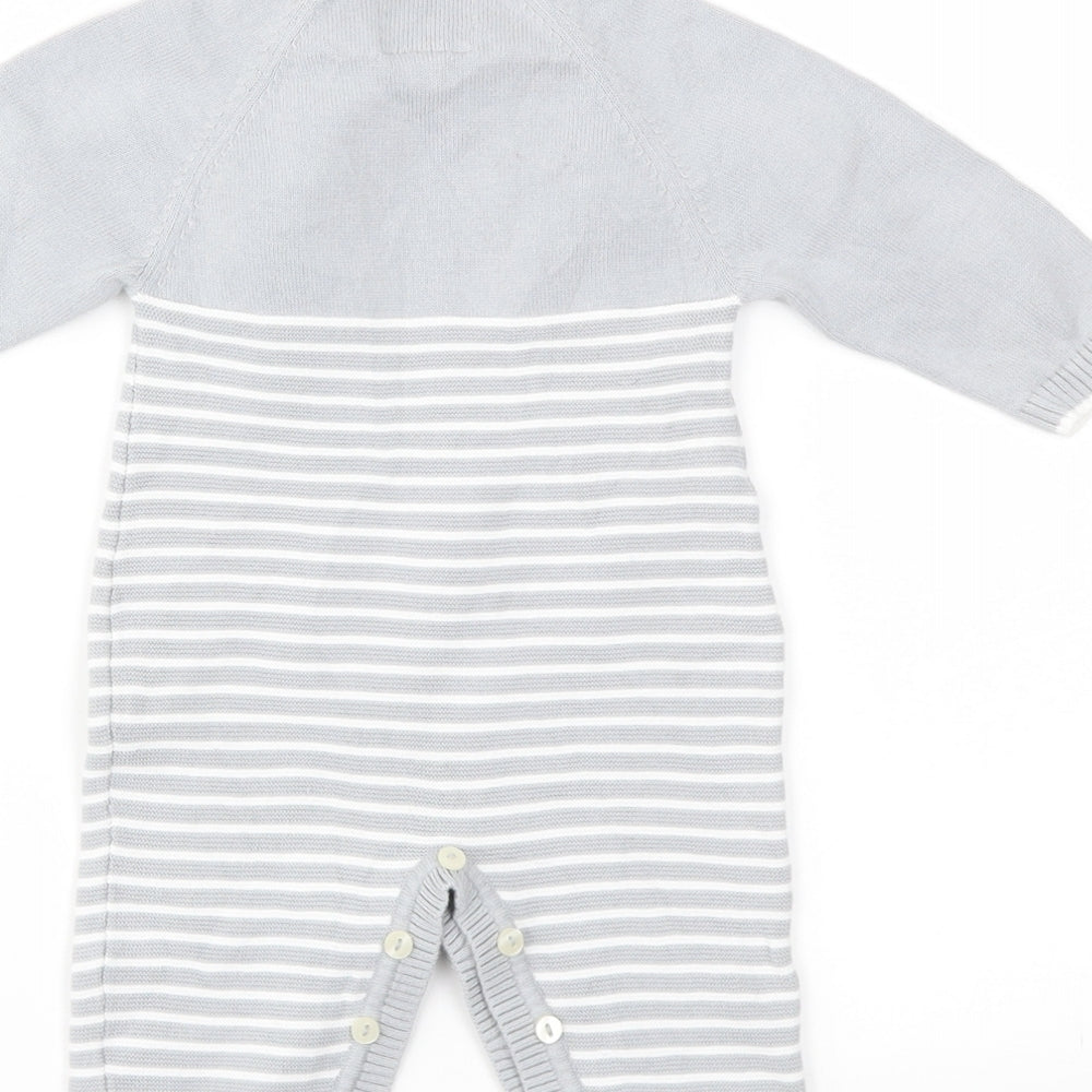 Emile et Rose Boys Grey Geometric  Babygrow One-Piece Size 3-6 Months