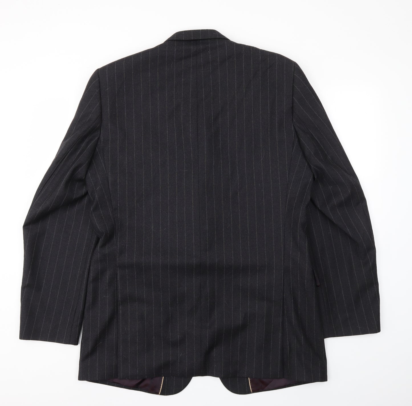 Chester Barrie Mens Black Striped  Jacket Blazer Size 2XL
