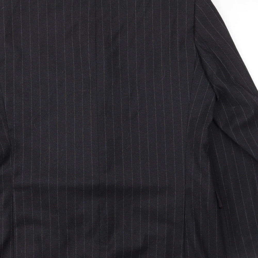 Chester Barrie Mens Black Striped  Jacket Blazer Size 2XL