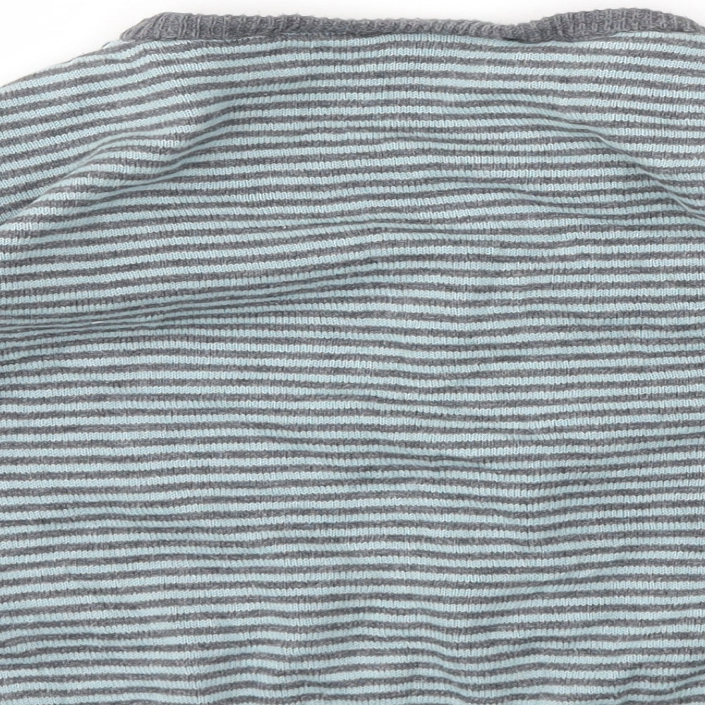 NEXT Boys Blue Striped  Cardigan Jumper Size 2-3 Years