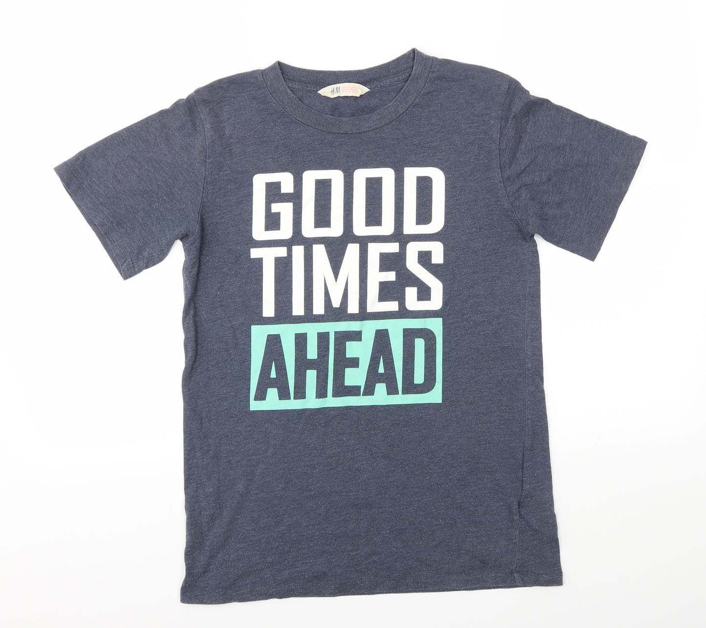 H&M Girls Blue   Basic T-Shirt Size 13-14 Years