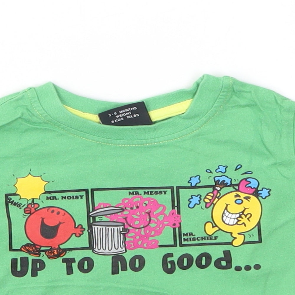 NEXT Boys Green Geometric  Basic T-Shirt Size 3-6 Months