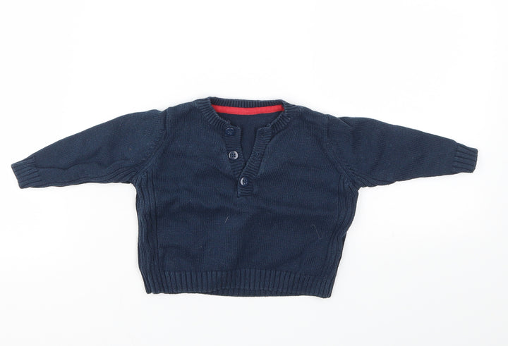 M Boys Blue   Pullover Jumper Size 3-6 Months