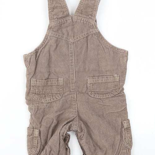 M&S Boys Brown   Dungaree One-Piece Size 3-6 Months