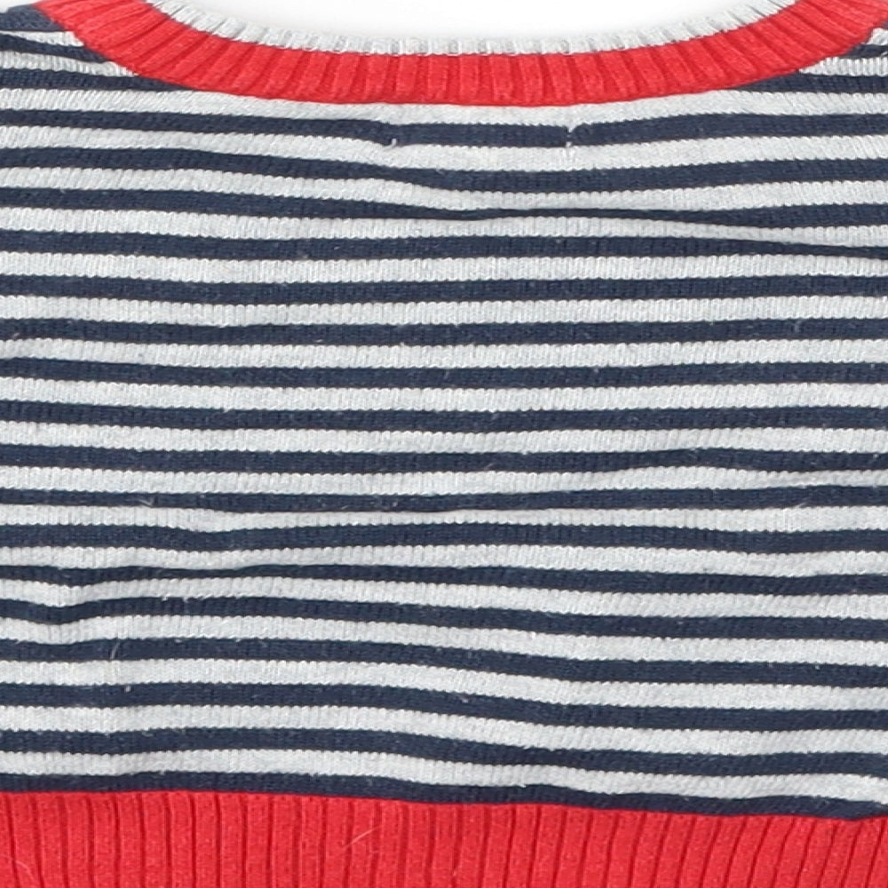 BHS Boys Multicoloured Striped  Pullover Jumper Size 3-6 Months