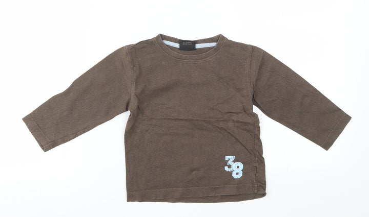 NEXT Boys Brown   Basic T-Shirt Size 12-18 Months