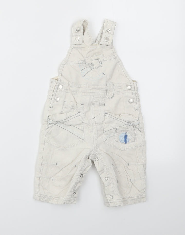 NEXT Baby Ivory Dungaree One-Piece Size 3-6 Months