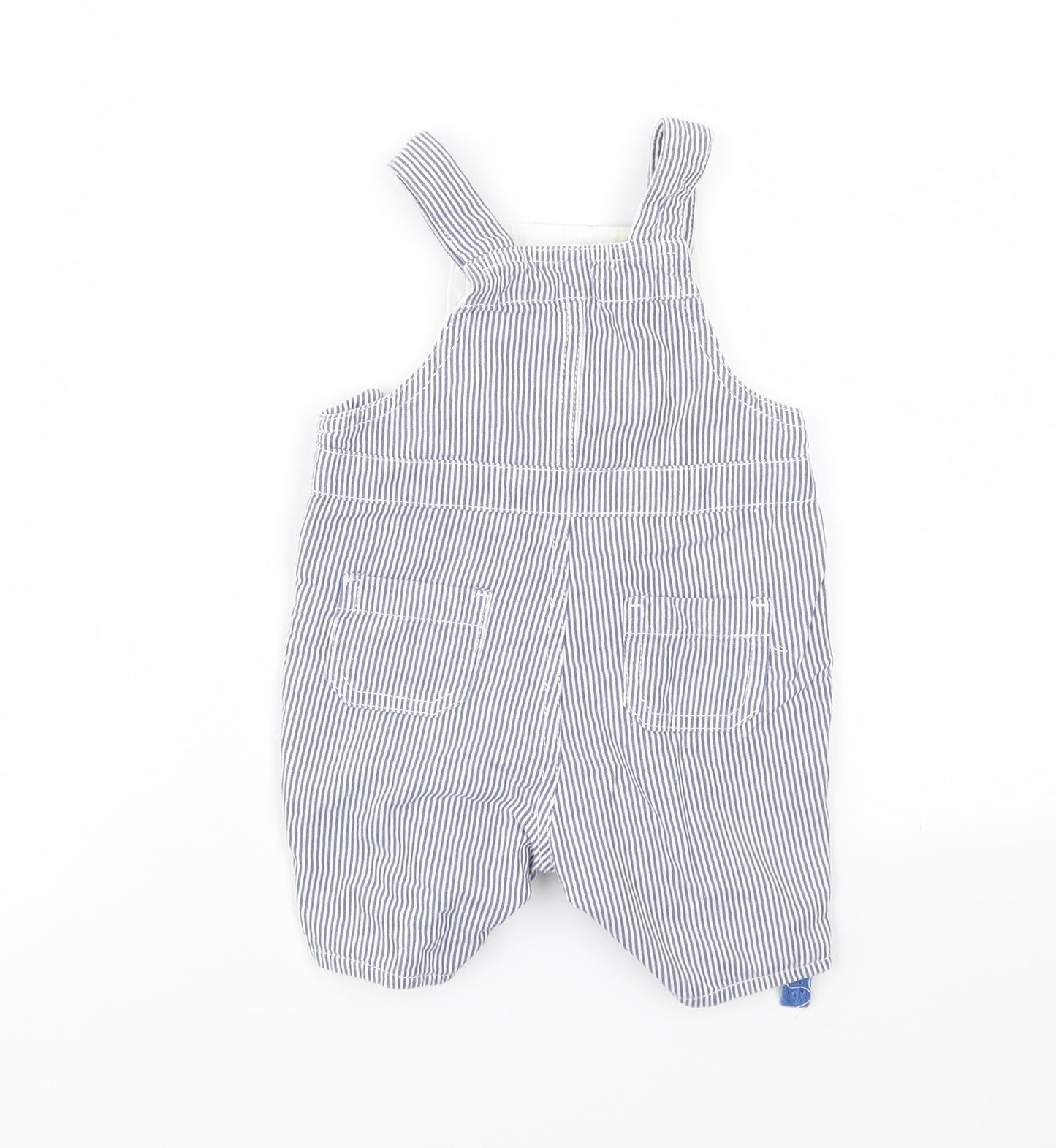 JHON LEWIS Boys Blue Striped  Babygrow One-Piece Size 3-6 Months
